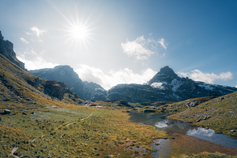 Mountain lake at Pizol